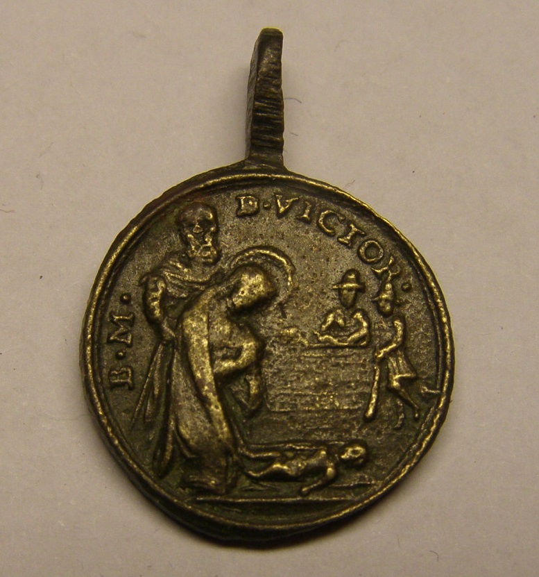 Medalla de Santa Teresa y Beata-o ¿?, siglo XVIII Mednov13