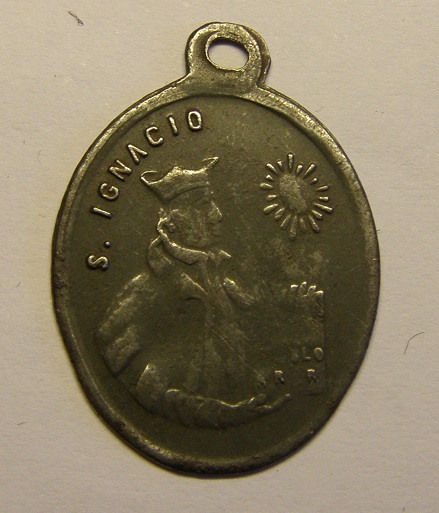 Medalla de San Ignacio, de hierro estañado, finales siglo XIX. Tc_12_40