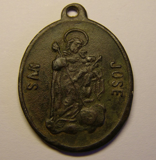 Medalla de S. José y San Blas, abogado contra el CRUP. Siglo XIX. Tc_22_25