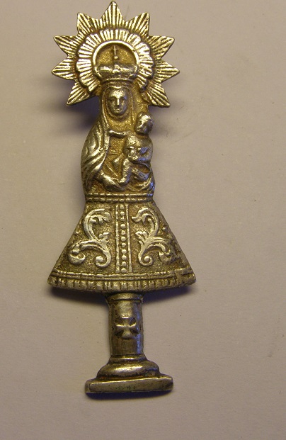 Medalla figurada de la Virgen del Pilar, siglo XIX. (R. M. PFV Pilar 15) Tc_25_33