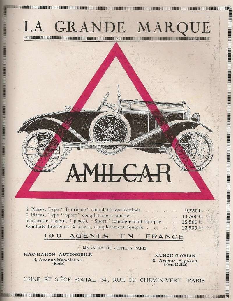 huile - AMILCAR Cyclecar Voiturettes Grand Sport  " CHAPITRE 1 " - Page 2 Amilca11