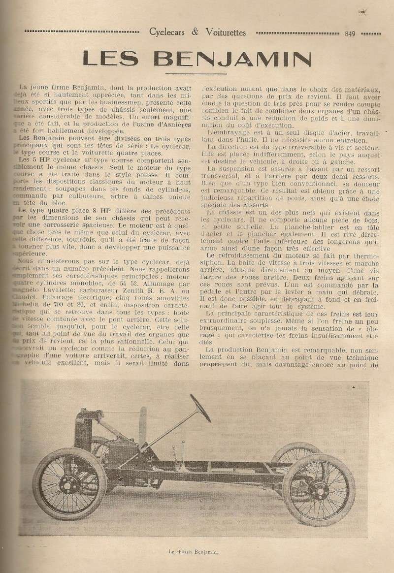 BENJAMIN / BENOVA cyclecars voiturettes - Page 8 Benjam13