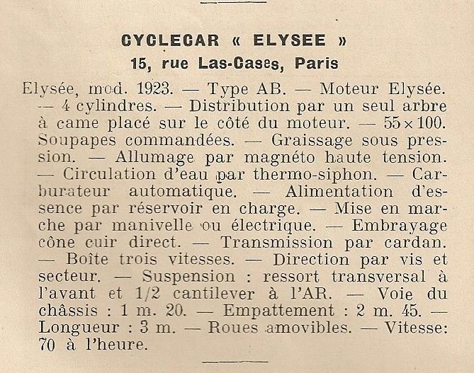 ELYSEE cyclecar Elysee10