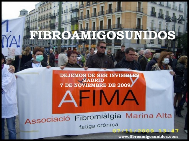 dejemos de ser invisibles 7 de noviembre postales ACTO...fibromialgia SFC SSQM Dejemo23