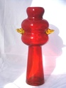 Red glass vase Pictur13