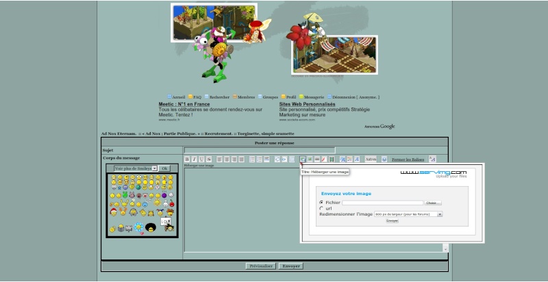 Comment poster des screens. Tutori10