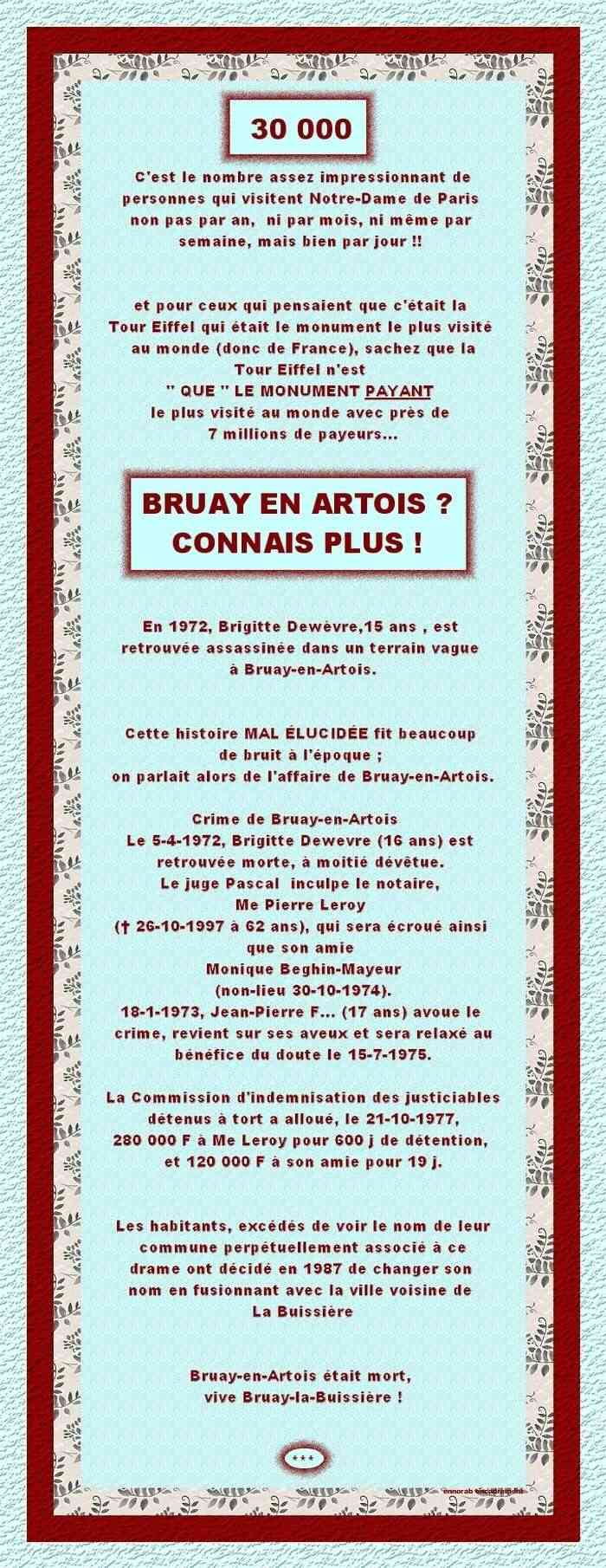 30 000 VISITEURS A NOTRE DAME DE PARIS /  LE CRIME DE BRUAY EN ARTOIS HISTOIRE MAL ELUCIDEE  ? Img-0015