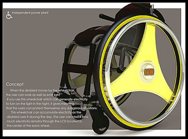 Self-powered wheelchair produces electricity 319