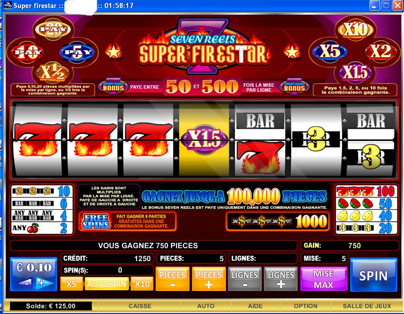 Petit gain sur super firestar casino770 Sans_t10