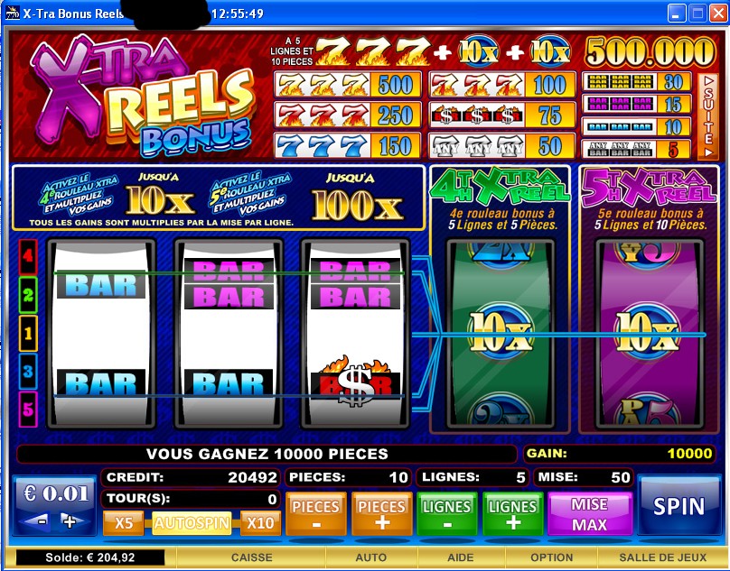 gain 10000 pièces sur X-tra bonus reels casino770 Xtrabo11