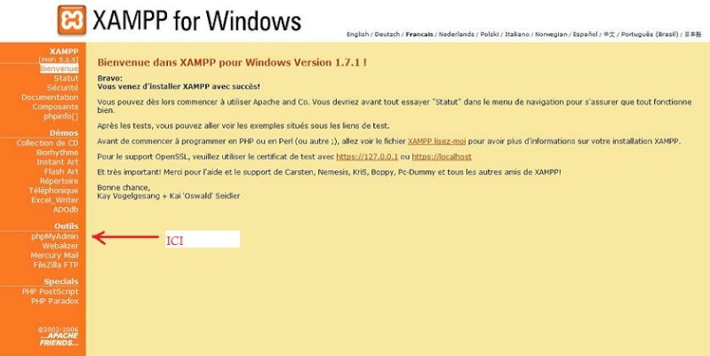 Installer Xaseco Xampp210