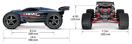 Traxxas E-revo 1:16 VXL Brushless Specs10