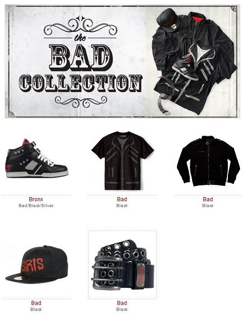 Le catalogue t 2009 d'Osiris propose une collection Bad et une collection Beat It... Badosi10