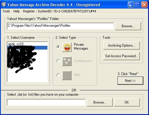 Yahoo! Messenger Archive Decoder 800_ya10