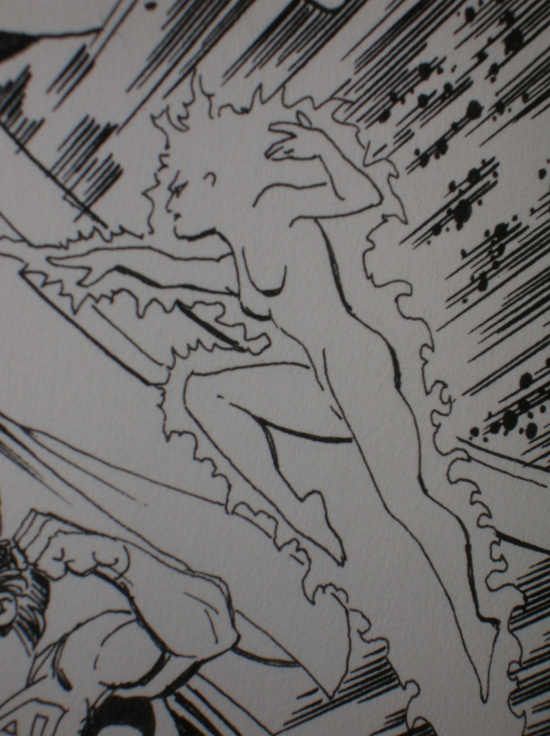 JLA : splash de Dan Jurgens(dessin) et Dick Giordano (encre): Darkseid vs JLA, jeunes titans... Dscn3859