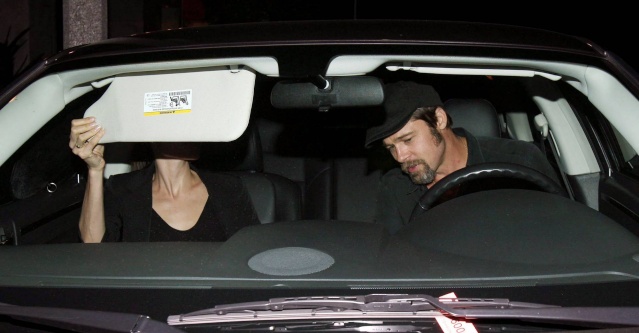 Angie and Brad Out To Dinner! 8.8.09 in LA 0411
