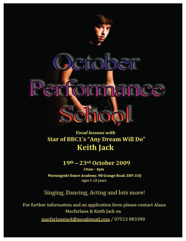 October Performance School Poster16