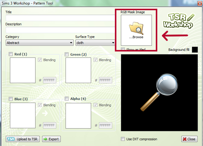 Sims 3 Tuto = Crer un motif simple au dpart d'un image  (trs facile) 612