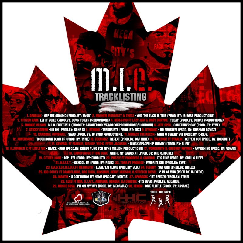 TopLeft Recordings Presents... M.I.C. - Vol. 1 Back_c10
