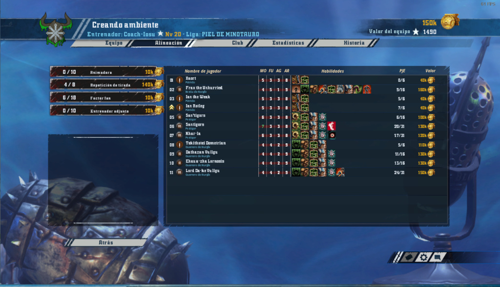 Campus Ozborne 24 - Puntos de prestigio totales y Equipos lienciados Creand10