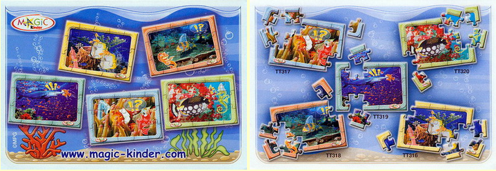 TT311 - TT315 Puzzle Unterwasserwelt (Deutschland/EU), (2008 Argentinien/Brasilien, Ecuador) (Suche) 0874