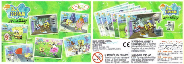 2S-391 - 2S-396 SpongeBob/ Bob Esponja - Puzzle (Argentinien, Ecuador, Brasilien) 0_arg14