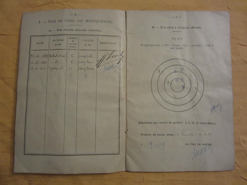 Carnet individuel de tir du 43ème RI de LILLE daté 1929 ESC - OCT 1  VENDU Img_7839
