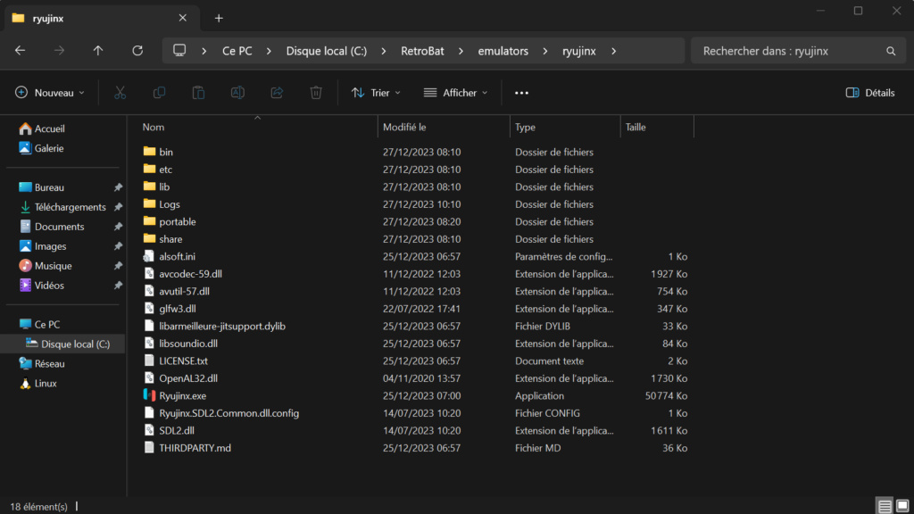 [RESOLU] emulateur manquant  ( ryujinx dans retrobat ) Ryujin10