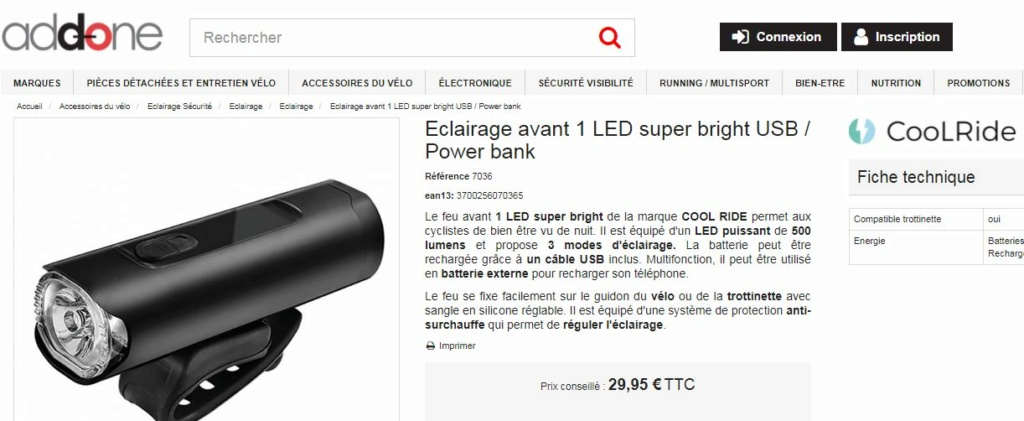 eclairage à DEL pour velo ( LED light for bike) PARTIE  2 Captu119