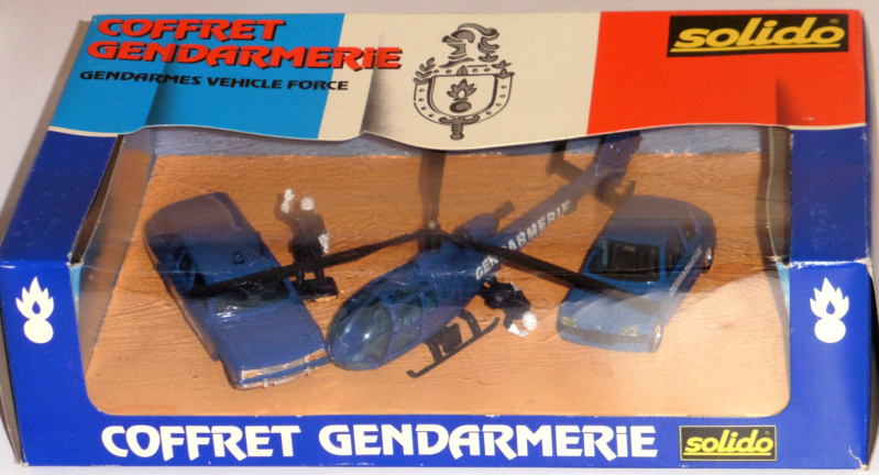 Coffret SOLIDO n° 7028 Gendarmerie (504 Bk/Hélico Gazelle/205 GTI) Peuge479