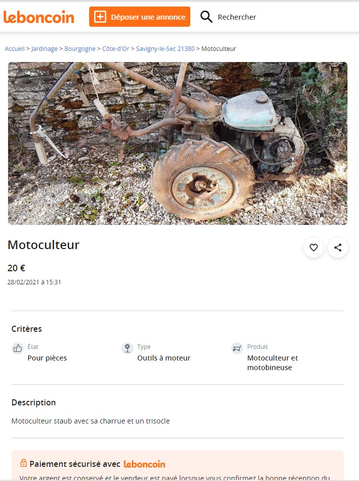 ANNONCE DESACTIVEE un Staub à 20 € ??? en Côte d'Or Sta10