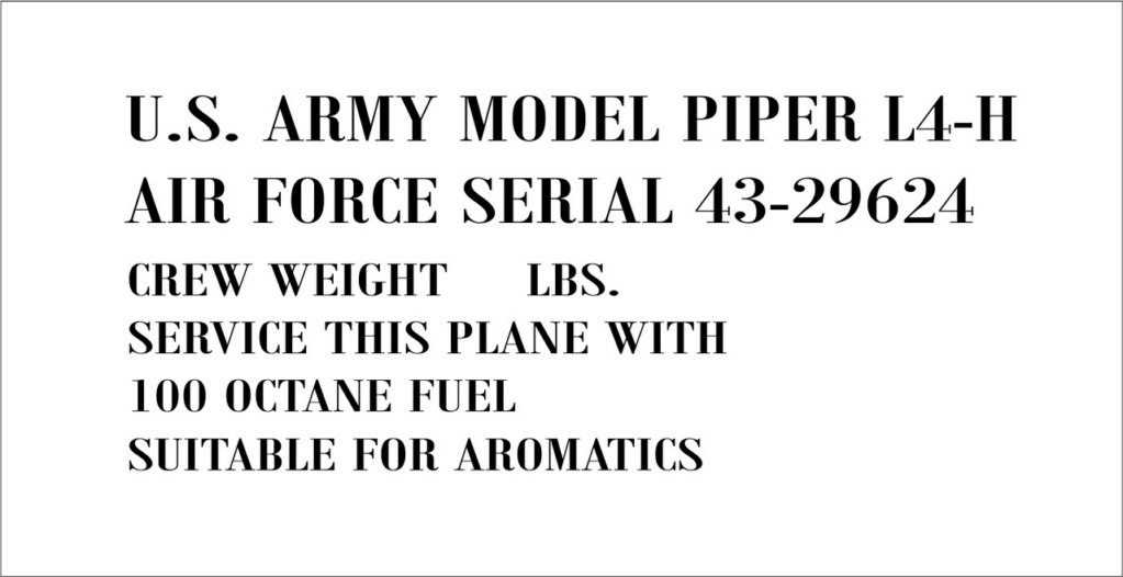 Piper L4-H base Revell PA 28 x 2 Infos_10
