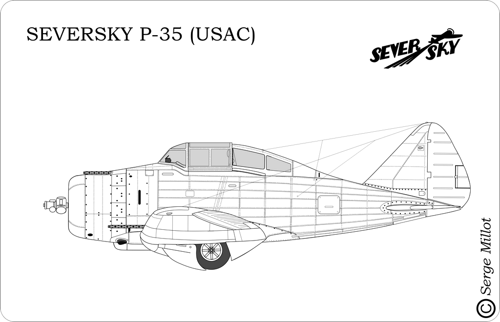 Seversky puis Republic P-35 de William Bros Inc au 1/32 Profil26