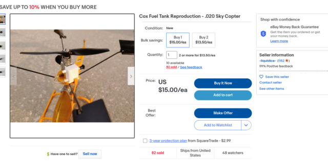 COX Skycopter Fuel tank REPLACEMENT Scree131