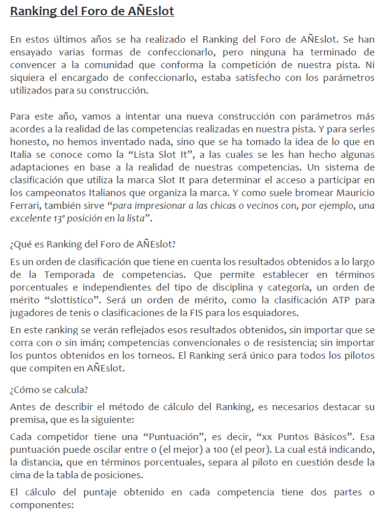 ¿COMO SERÁ EL RANKING DEL FORO DE AÑEslot 2018? Pagina10