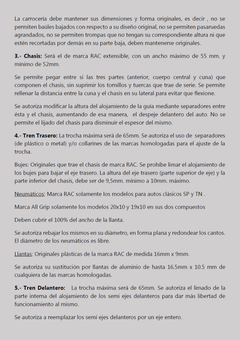 Temporada 2019 // Reglamento Técnico TC HISTÓRICO Regla219