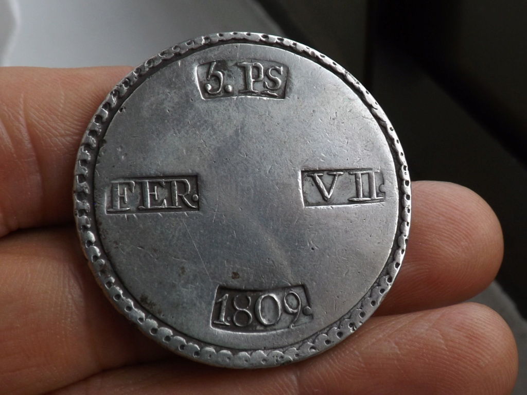 5 pesetas 1809. Fernando VII. Tarragona Dscf9310