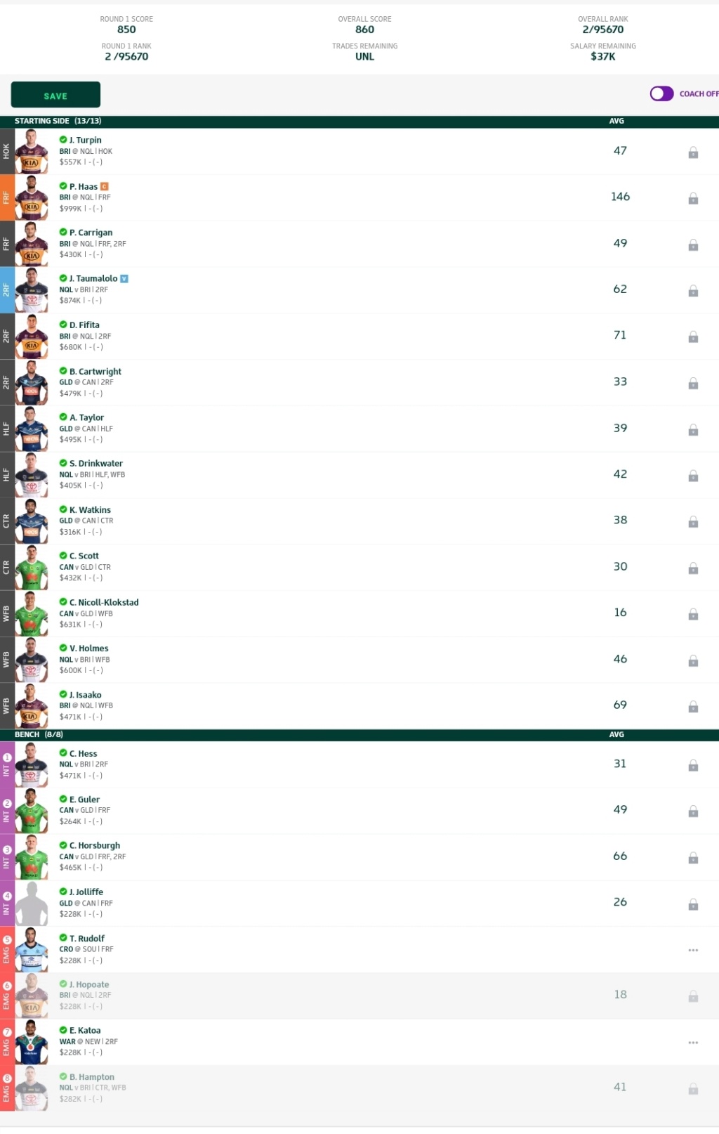 NRL Fantasy 2020 Part 16 - David Fifita broke Valentine Holmes ankles - Page 5 Screen10