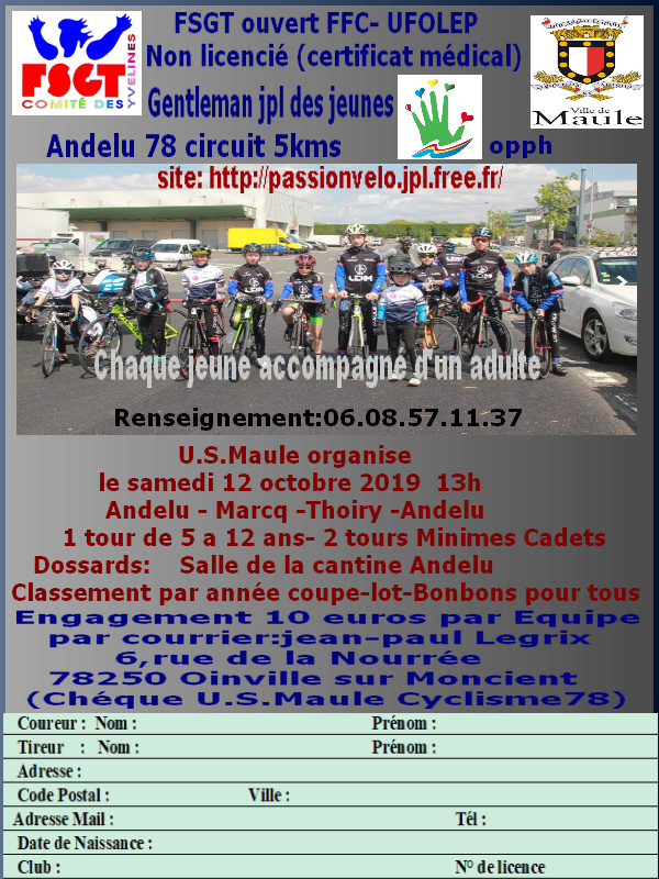 2019.10.12 Gentleman des jeunes - Andelu 2019 Affich10