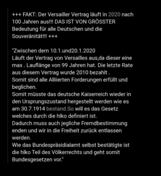 Duitsland heeft geen schulden meer het "Verdrag" 1919/20 van Versailles Fakt10