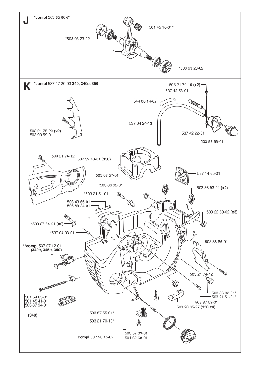 Pompa olio Husqvarna 350 Output11