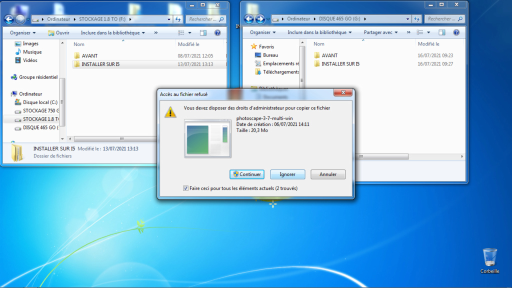W7 droit administrateur 310