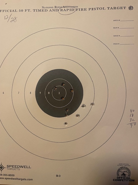 Learned something at tonights match: Range Alibi for a target malfunction on RF with clip failure. Just STOP SHOOTING..  Rapid_10