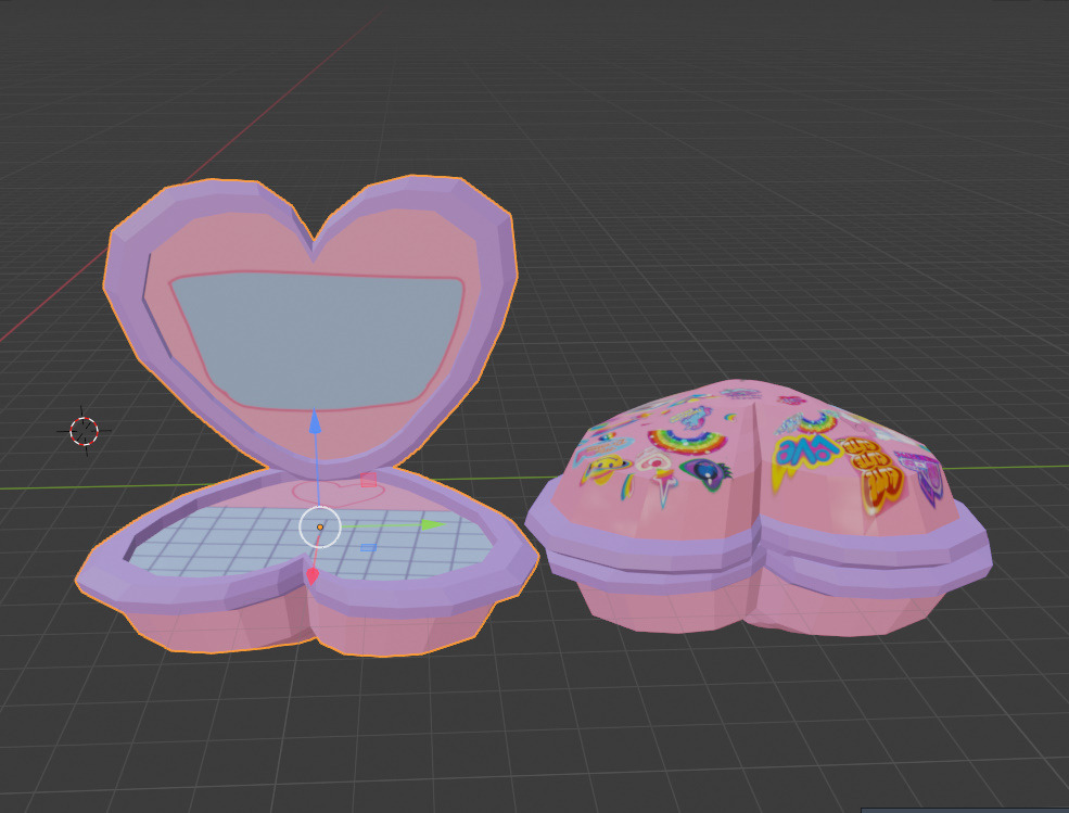 a model of a heart shaped laptop belong to my site OC, Bliss