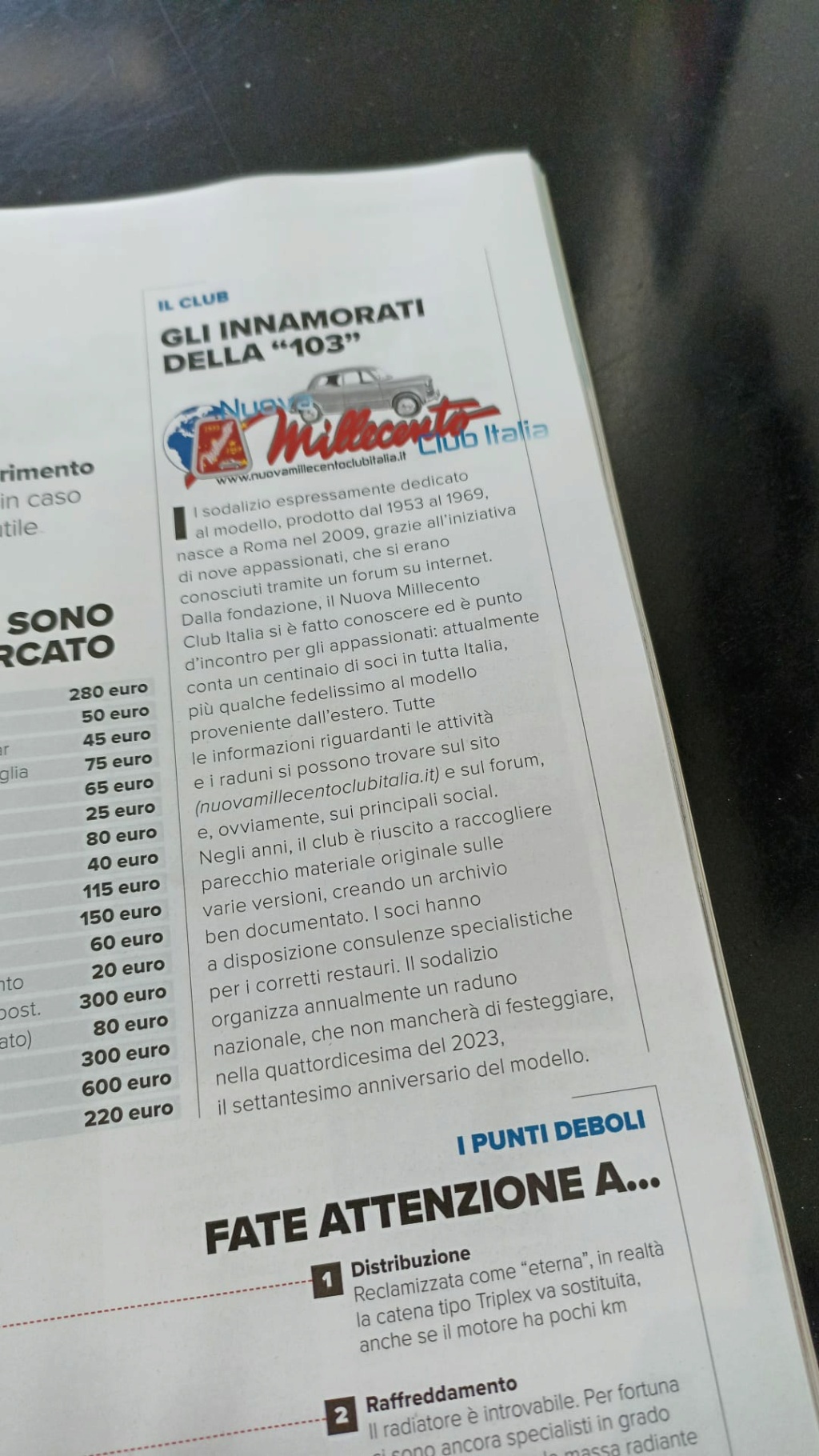 Il Nuova Millecento Club Italia sulla rivista "Ruoteclassiche"  Immagi10