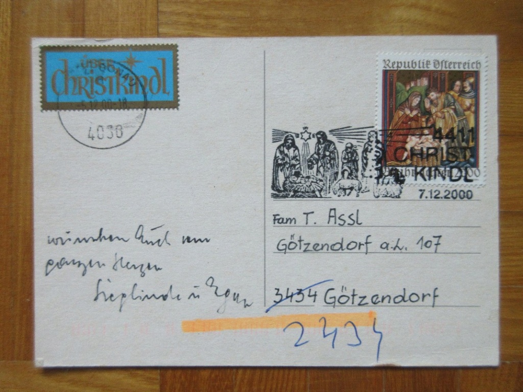 Postamt Christkindl Leitzettel 710