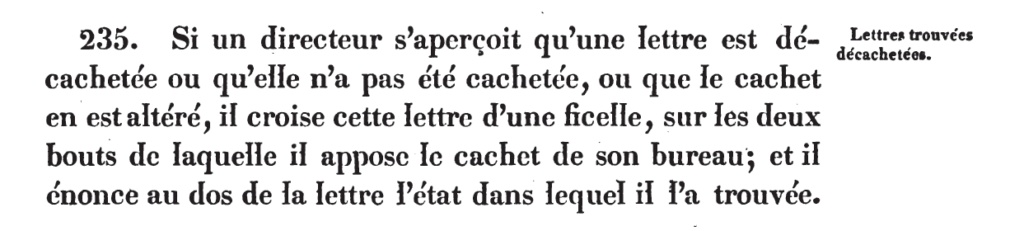 Cachet Départ et Arrivée frappé sur cire Ig32-210