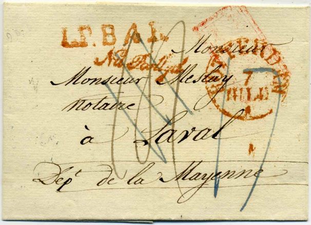 Tarif postal pour l'etranger (1833) Lpb_210