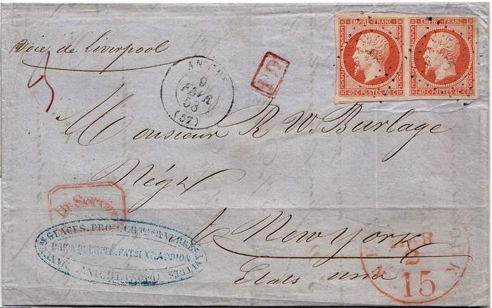 Lettre pour New York 5 juillet 1860 Pc_85_11