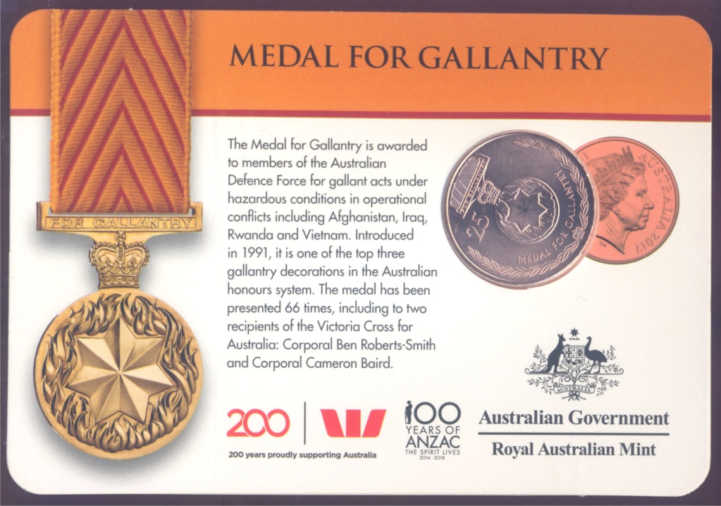 ANZAC - MEDALS OF HONOUR (AUSTRALIA 2017) Gallan10